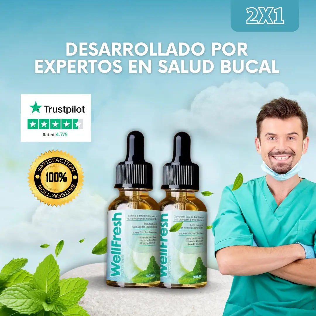 Well Fresh™ | Gotas naturales para el mal aliento | 2x1 + Ebook 🎁