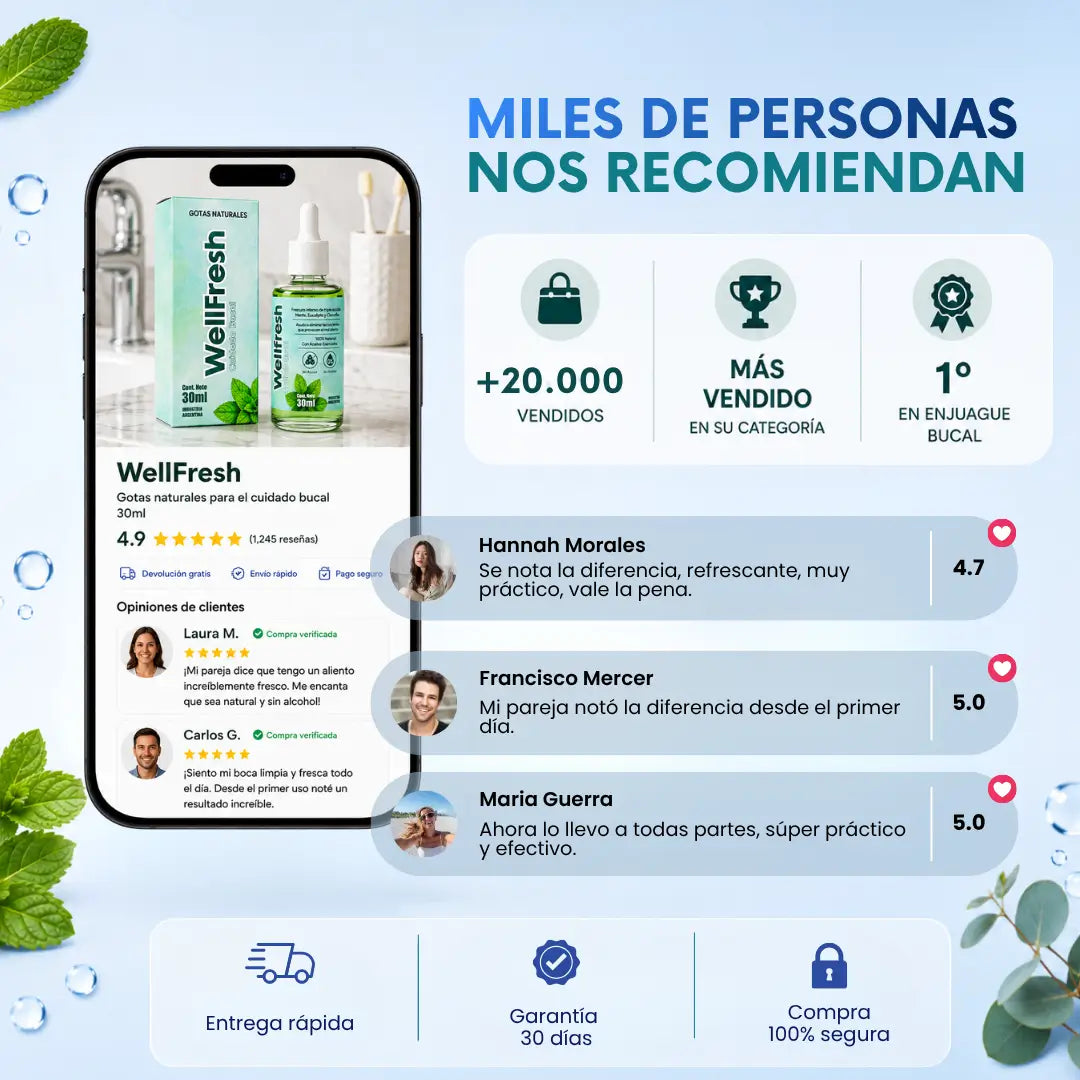 Well Fresh™ | Gotas naturales para el mal aliento