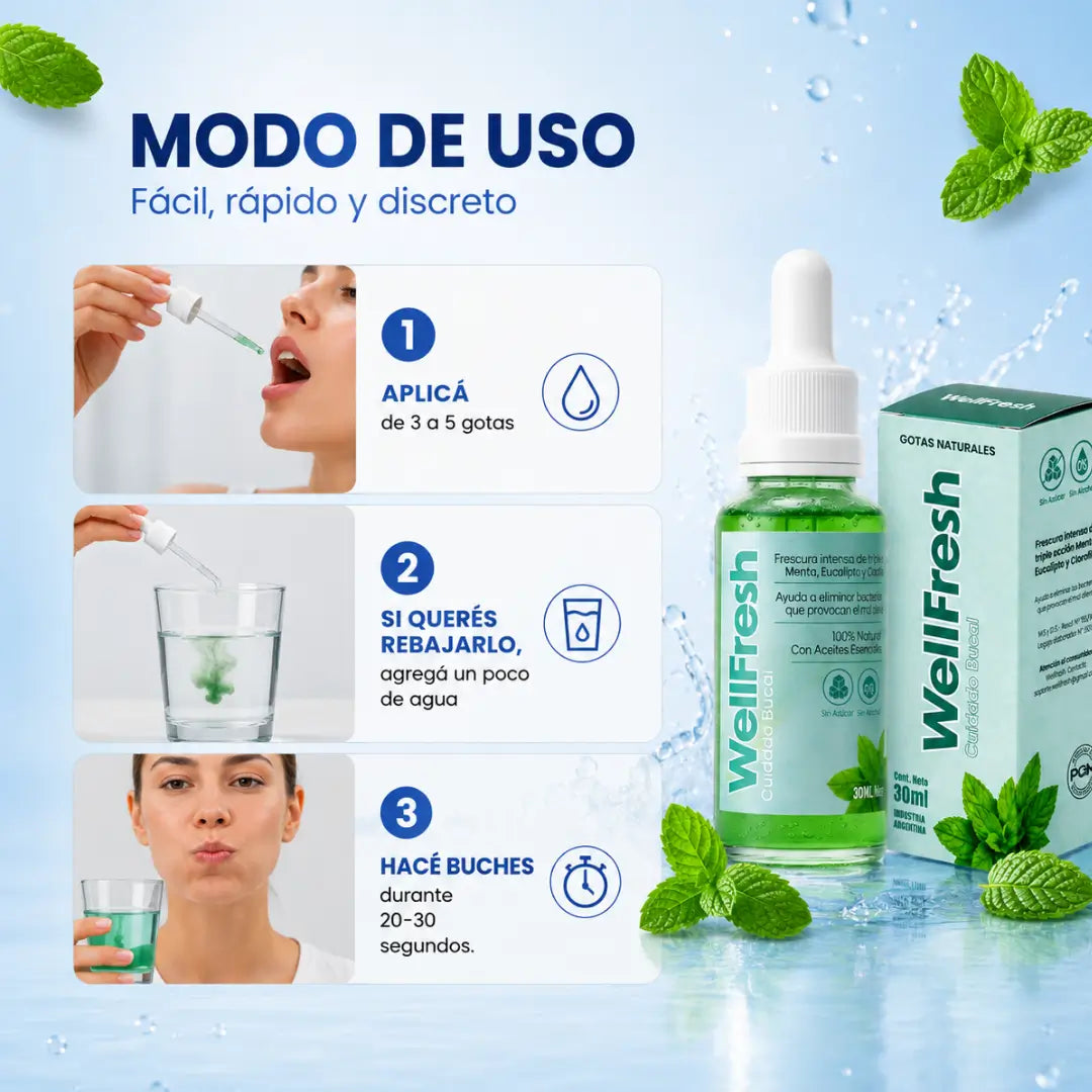 Well Fresh™ - Gotas naturales para el mal aliento