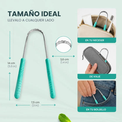 Raspador de Lengua Acero Inoxidable
