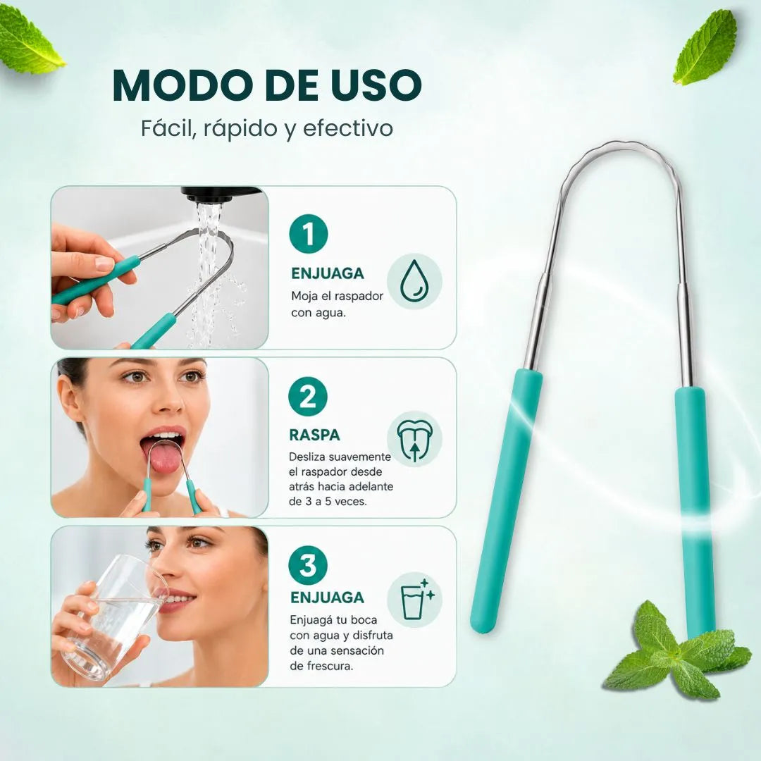 Raspador de Lengua Acero Inoxidable
